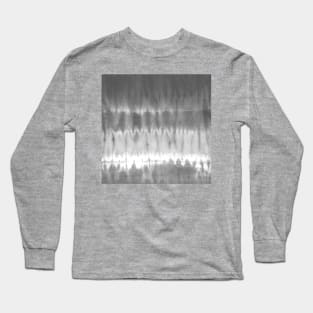 Gray Ombre Tie-Dye Stripes Long Sleeve T-Shirt